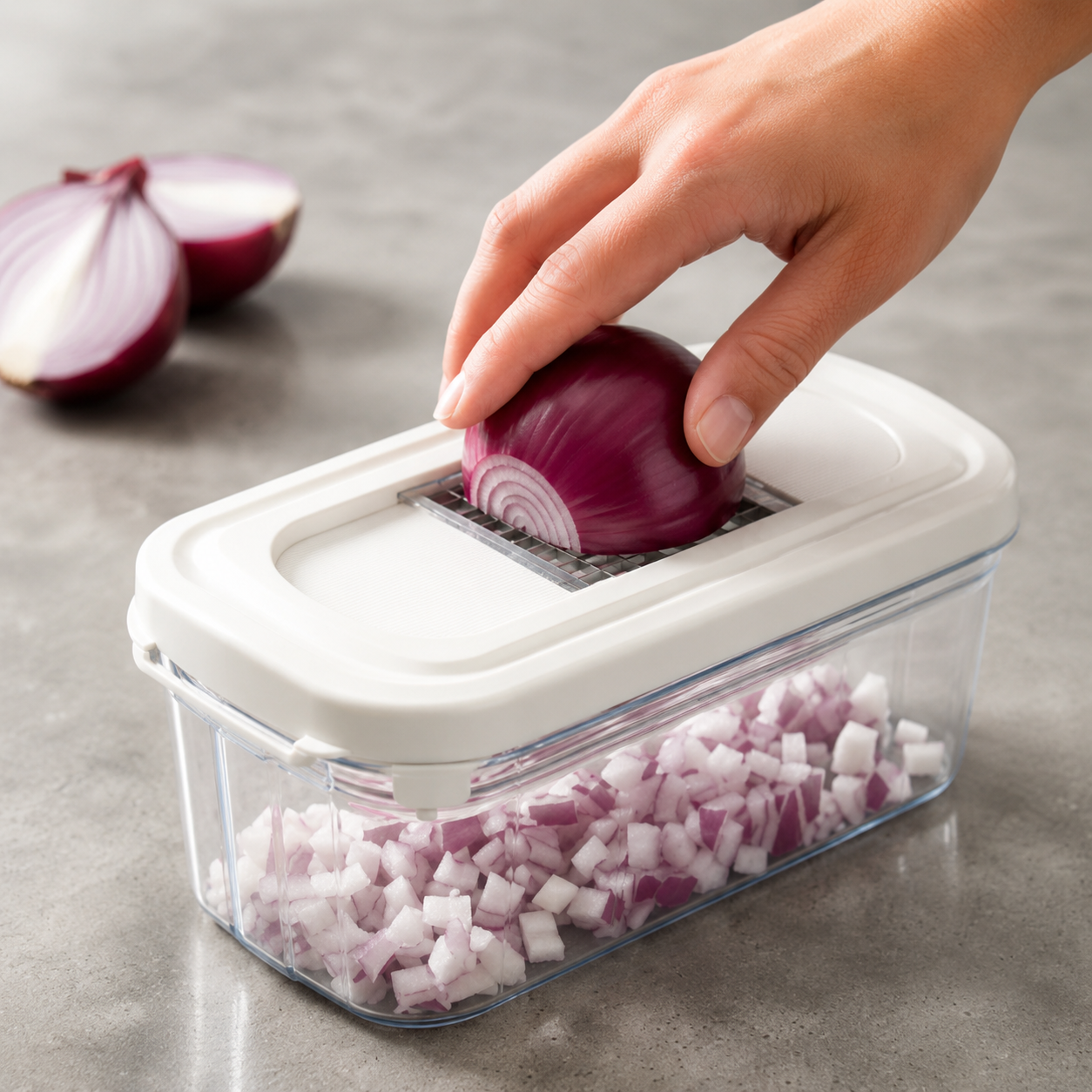 Vegetable Prep Container with Grater Lid
