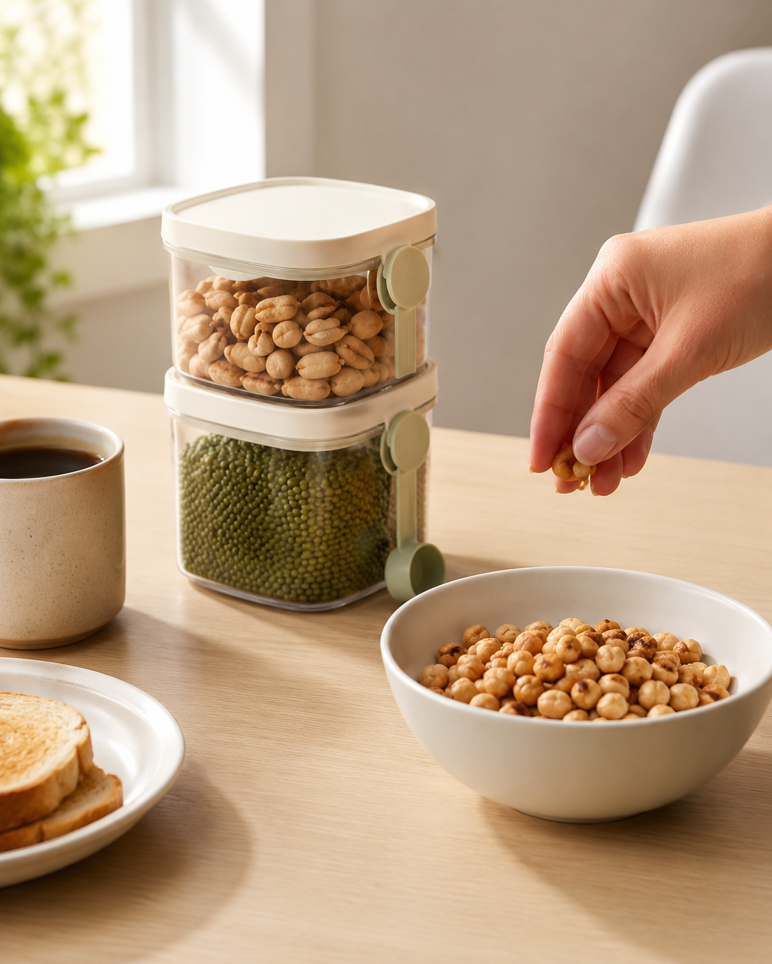Airtight Dry Food Storage Container with Scoop
