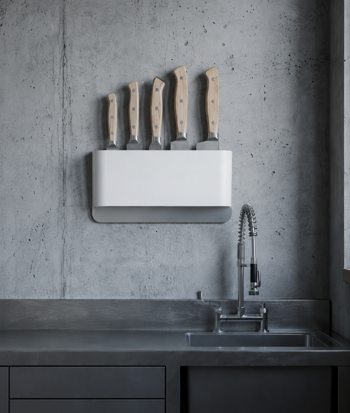 Wall-Mounted Kitchen Knife Organizer