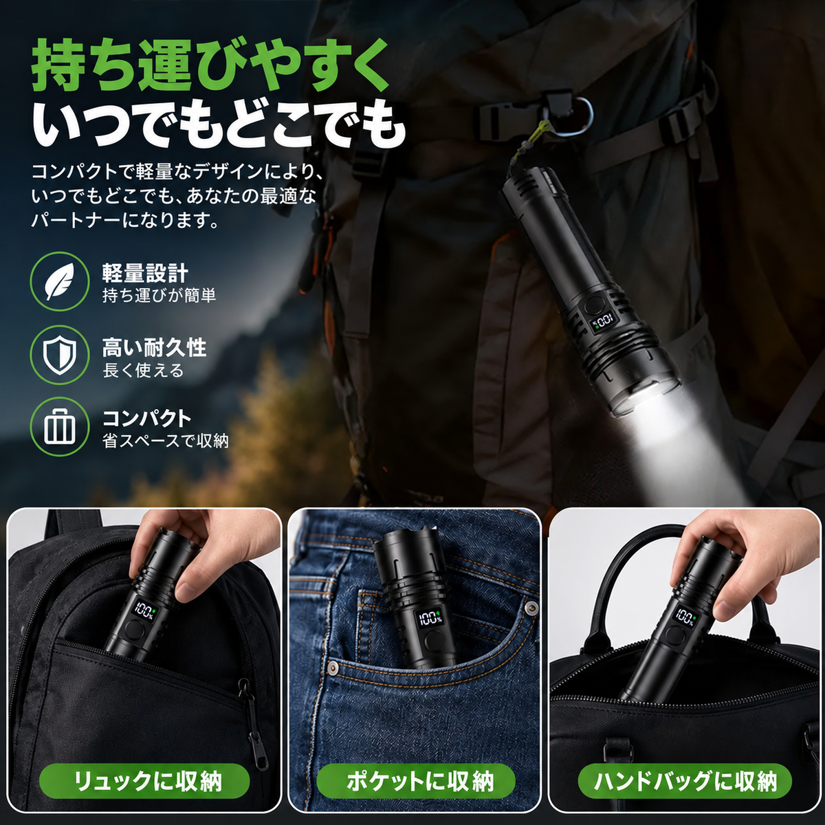 BVJ® Super Bright Ultimate Tactical Survival Flashlight · 2M+ SOLD · 80X Brighter ·120H Runtime · Military COB LED Tech