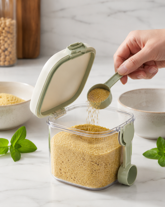 Airtight Dry Food Storage Container with Scoop