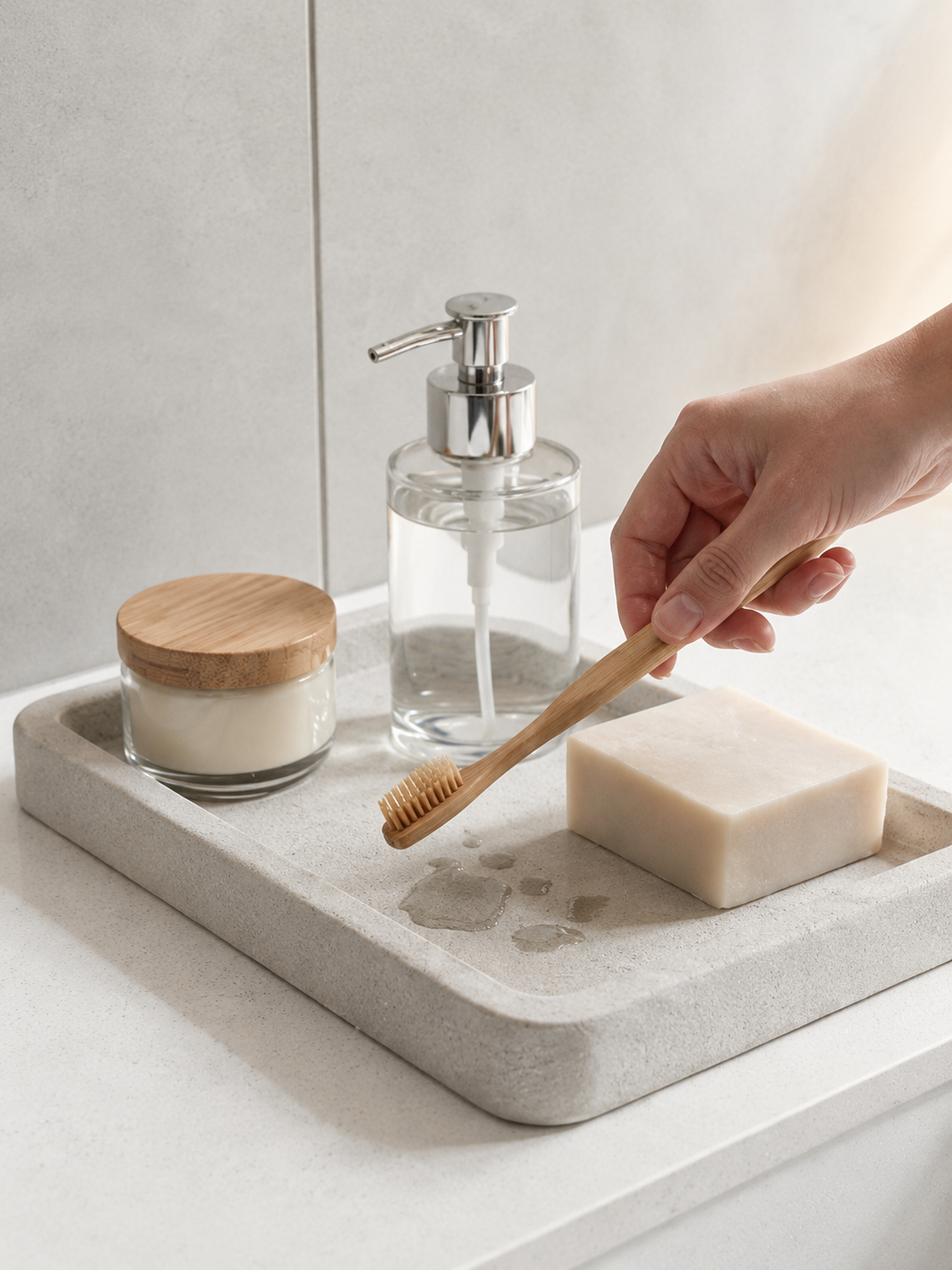 Quick-Dry Diatomite Bathroom Tray
