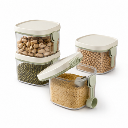 Airtight Dry Food Storage Container with Scoop