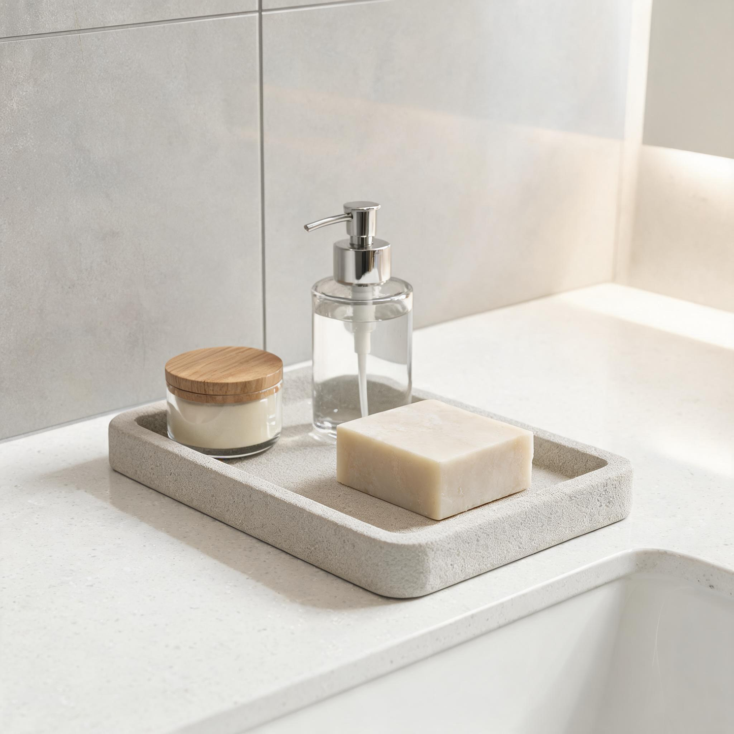 Quick-Dry Diatomite Bathroom Tray